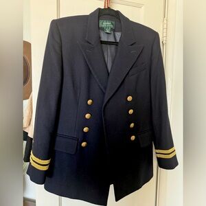 VINTAGE 90’s RALPH LAUREN DOUBLE BREASTED NAVY BLAZER